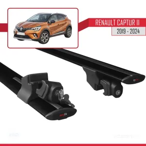 Renault Captur II 2019 ve Sonrası ile Uyumlu HOOK Model Anahtar Kilitli Ara Atkı Tavan Barı SİYAH thumb 5