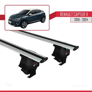 Renault Captur II 2019 ve Sonrası ile uyumlu ACE-4 Ara Atkı Tavan Barı GRİ thumb 3