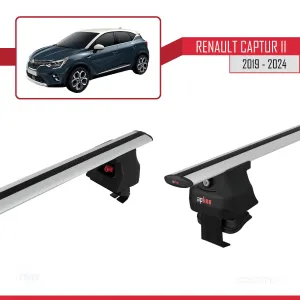 Renault Captur II 2019 ve Sonrası ile uyumlu ACE-4 Ara Atkı Tavan Barı GRİ thumb 4