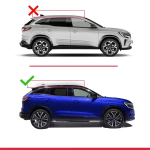 Renault Austral 2022 ve Sonrası ile uyumlu HOOK Model Anahtar Kilitli Ara Atkı Tavan Barı GRİ thumb 2