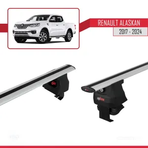 Renault Alaskan 2017 ve Sonrası ile uyumlu ACE-4 Ara Atkı Tavan Barı GRİ thumb 3