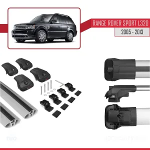 Range Rover Sport (L320) 2005-2013 Arası ile uyumlu ACE-1 Ara Atkı Tavan Barı GRİ thumb 5