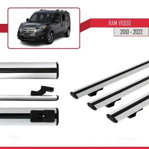 Ram V1000 2010-2022 Arası ile uyumlu Basic Model Ara Atkı Tavan Barı GRİ 3 ADET thumb 5