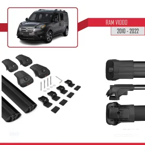 Ram V1000 2010-2022 Arası ile uyumlu ACE-1 Ara Atkı Tavan Barı SİYAH thumb 5