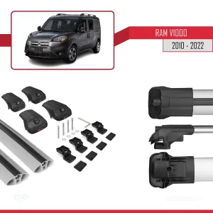 Ram V1000 2010-2022 Arası ile uyumlu ACE-1 Ara Atkı Tavan Barı GRİ thumb 5