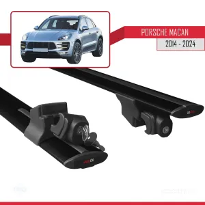 Porsche MACAN 2014 ve Sonrası ile uyumlu HOOK Model Anahtar Kilitli Ara Atkı Tavan Barı SİYAH thumb 5
