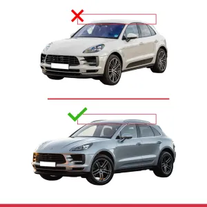 Porsche MACAN 2014 ve Sonrası ile uyumlu HOOK Model Anahtar Kilitli Ara Atkı Tavan Barı GRİ thumb 2