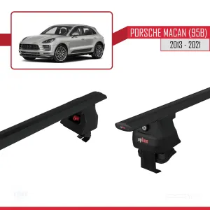 Porsche Macan (95B) 2013-2021 Arası ile uyumlu ACE-4 Ara Atkı Tavan Barı SİYAH thumb 5