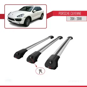 Porsche Cayenne 92A 2011-2018 Arası ile uyumlu ACE-1 Ara Atkı Tavan Barı GRİ 3 ADET BAR thumb 4