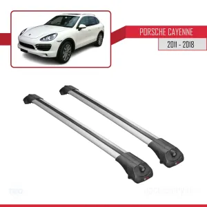 Porsche Cayenne 92A 2011-2018 Arası ile uyumlu ACE-1 Ara Atkı Tavan Barı GRİ thumb 3