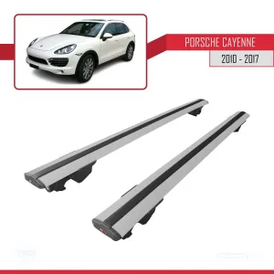 Porsche Cayenne 2010-2017 Arası ile uyumlu HOOK Model Anahtar Kilitli Ara Atkı Tavan Barı GRİ thumb 4