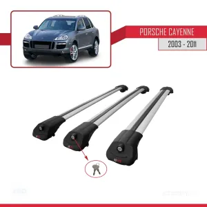 Porsche Cayenne 2003-2011 Arası ile uyumlu ACE-1 Ara Atkı Tavan Barı GRİ 3 ADET BAR thumb 4