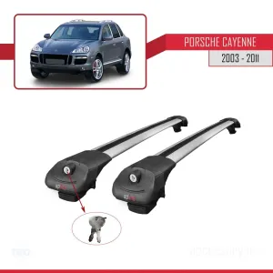 Porsche Cayenne 2003-2011 Arası ile uyumlu ACE-1 Ara Atkı Tavan Barı GRİ thumb 4