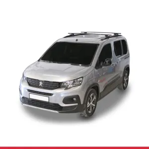 Peugeot Rifter 2023 ve Sonrası ile uyumlu HOOK Model Anahtar Kilitli Ara Atkı Tavan Barı GRİ thumb 2