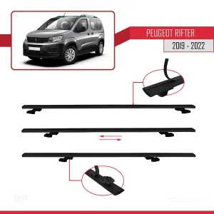 Peugeot Rifter 2019-2022 Arası ile uyumlu Basic Model Ara Atkı Tavan Barı SİYAH 3 ADET thumb 5