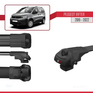 Peugeot Rifter 2019-2022 Arası ile uyumlu ACE-1 Ara Atkı Tavan Barı SİYAH 4 ADET BAR thumb 4