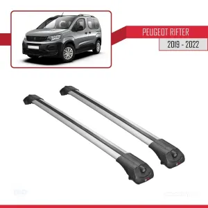 Peugeot Rifter 2019-2022 Arası ile uyumlu ACE-1 Ara Atkı Tavan Barı GRİ thumb 3