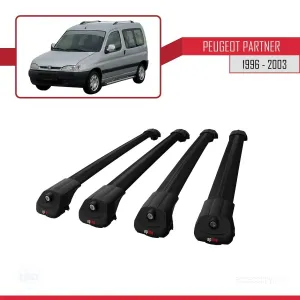 Peugeot Partner 1996-2003 Arası ile uyumlu ACE-1 Ara Atkı Tavan Barı SİYAH 4 ADET BAR thumb 4