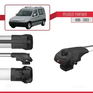 Peugeot Partner 1996-2003 Arası ile uyumlu ACE-1 Ara Atkı Tavan Barı GRİ 4 ADET BAR thumb 5