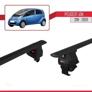 Peugeot ION 2011-2020 Arası ile uyumlu ACE-4 Ara Atkı Tavan Barı SİYAH thumb 5