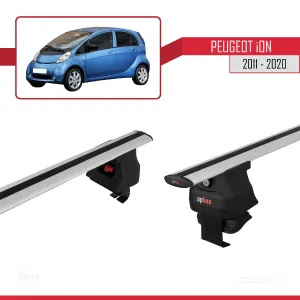 Peugeot ION 2011-2020 Arası ile uyumlu ACE-4 Ara Atkı Tavan Barı GRİ thumb 3