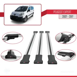 Peugeot Expert 2007-2017 Arası ile uyumlu FLY Model Ara Atkı Tavan Barı GRİ 3 ADET BAR thumb 5