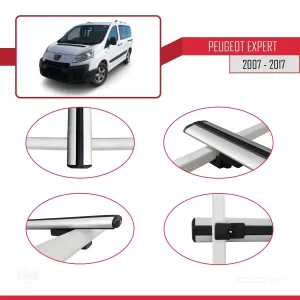 Peugeot Expert 2007-2017 Arası ile uyumlu Basic Model Ara Atkı Tavan Barı GRİ 3 ADET thumb 4