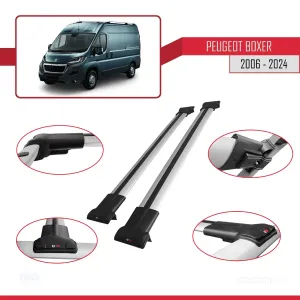 Peugeot Boxer 2006 ve Sonrası ile Uyumlu FLY Model Ara Atkı Tavan Barı GRİ thumb 4