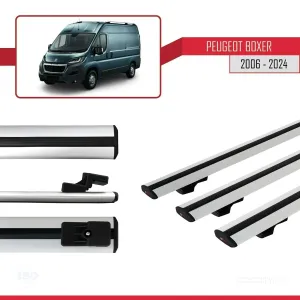 Peugeot Boxer 2006 ve Sonrası ile uyumlu Basic Model Ara Atkı Tavan Barı GRİ 3 ADET thumb 5