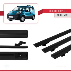 Peugeot Bipper 2008-2016 Arası ile uyumlu Basic Model Ara Atkı Tavan Barı SİYAH 3 ADET thumb 5