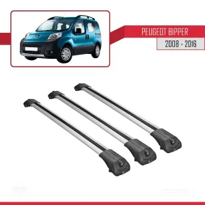 Peugeot Bipper 2008-2016 Arası ile uyumlu ACE-1 Ara Atkı Tavan Barı GRİ 3 ADET BAR thumb 3