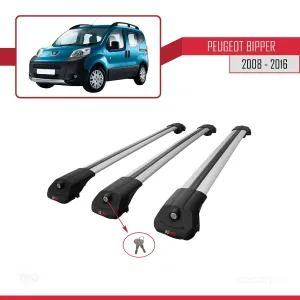 Peugeot Bipper 2008-2016 Arası ile uyumlu ACE-1 Ara Atkı Tavan Barı GRİ 3 ADET BAR thumb 4