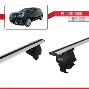Peugeot 5008 2017-2020 Arası ile uyumlu ACE-4 Ara Atkı Tavan Barı GRİ thumb 5