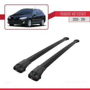 Peugeot 407 ESTATE 2005-2011 Arası ile uyumlu ACE-1 Ara Atkı Tavan Barı SİYAH thumb 3