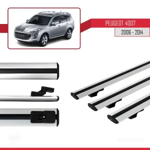 Peugeot 4007 2006-2014 Arası ile uyumlu Basic Model Ara Atkı Tavan Barı GRİ 3 ADET thumb 3