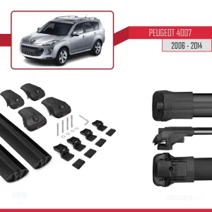 Peugeot 4007 2006-2014 Arası ile uyumlu ACE-1 Ara Atkı Tavan Barı SİYAH thumb 5