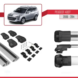 Peugeot 4007 2006-2014 Arası ile uyumlu ACE-1 Ara Atkı Tavan Barı GRİ thumb 5