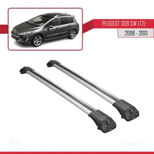 Peugeot 308 SW (T7) 2008-2013 Arası ile uyumlu ACE-1 Ara Atkı Tavan Barı GRİ thumb 3