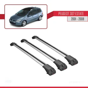 Peugeot 307 ESTATE 2001-2008 Arası ile uyumlu ACE-1 Ara Atkı Tavan Barı GRİ 3 ADET BAR thumb 3