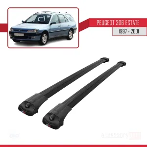 Peugeot 306 Estate 1997-2001 Arası ile uyumlu ACE-1 Ara Atkı Tavan Barı SİYAH thumb 3