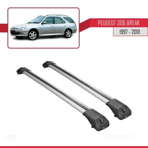 Peugeot 306 Estate 1997-2001 Arası ile uyumlu ACE-1 Ara Atkı Tavan Barı GRİ thumb 3
