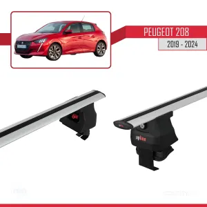 Peugeot 208/e-208 2019 ve Sonrası ile uyumlu ACE-4 Ara Atkı Tavan Barı GRİ thumb 4