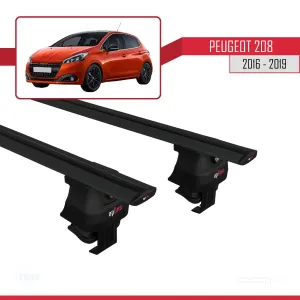 Peugeot 208 2015-2019 Arası ile uyumlu ACE-4 Ara Atkı Tavan Barı SİYAH thumb 4