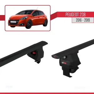 Peugeot 208 2015-2019 Arası ile uyumlu ACE-4 Ara Atkı Tavan Barı SİYAH thumb 5