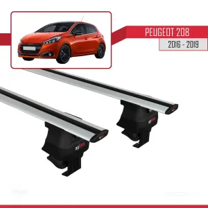 Peugeot 208 2015-2019 Arası ile uyumlu ACE-4 Ara Atkı Tavan Barı GRİ thumb 2
