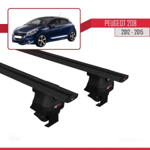 Peugeot 208 2012-2015 Arası ile uyumlu ACE-4 Ara Atkı Tavan Barı SİYAH thumb 4