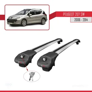 Peugeot 207 SW 2006-2014 Arası ile uyumlu ACE-1 Ara Atkı Tavan Barı GRİ thumb 4