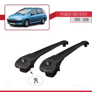 Peugeot 206 Estate 2002-2008 Arası ile uyumlu ACE-1 Ara Atkı Tavan Barı SİYAH thumb 4