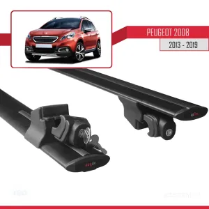 Peugeot 2008 2013-2019 Arası ile uyumlu HOOK Model Anahtar Kilitli Ara Atkı Tavan Barı SİYAH thumb 5