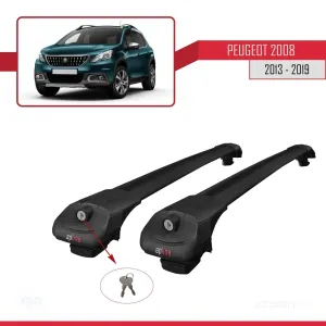 Peugeot 2008 2013-2019 Arası ile uyumlu ACE-1 Ara Atkı Tavan Barı SİYAH thumb 4
